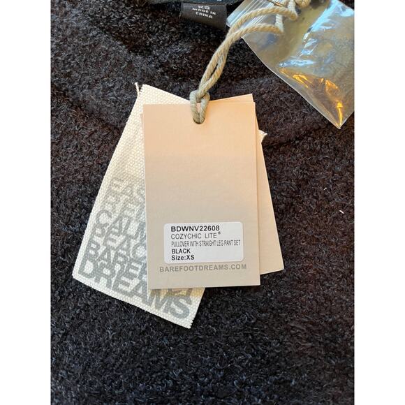 Barefoot Dreams Women's CozyChic Lite Pullover w/ Straight Leg Pant Set, Blk, XS - Picture 7 of 14